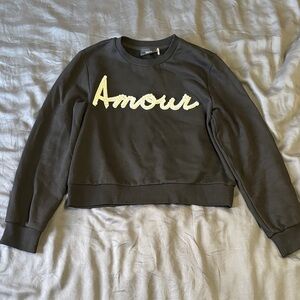 Vici Black Sweatshirt with Amour Design